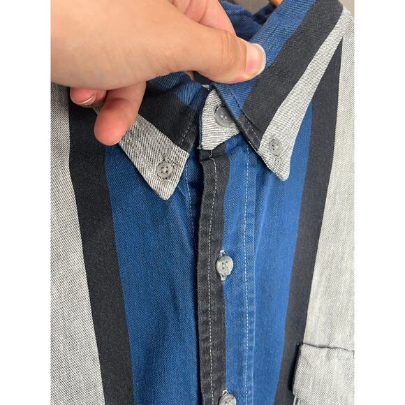 Roper Rodeo Blue Western Shirt Men's 2X Cowboy Long Sleeve Button Down - Picture 13 of 14